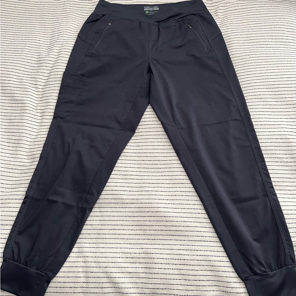 Healing Hands Jogger Scrubs 6 Pocket Tara Scrub Pant 9233 Purple Label. Pewter.